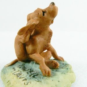 Lowell Davis Schmid Border Fine Art 1989 Fleas Dog Puppy Figurine Scotland